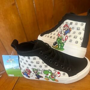 Super Mario High Top Sneakers with a zippe size 13